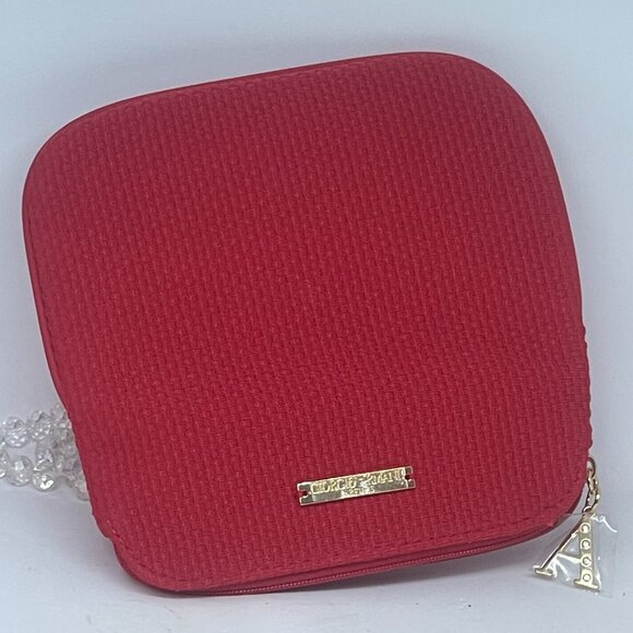 Giorgio Armani Parfums Cosmetic Makeup Travel Flat Pouch Bag - Red - Very Nice - Picture 7 of 8